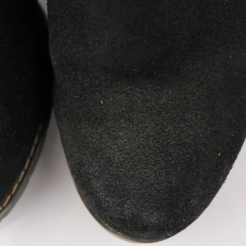 Clarks Women's Pause Camelia Boot Size 7 Chelsea Black Suede Block Heel Comfy - Picture 10 of 13